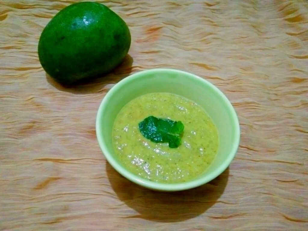 Green Mango Chutney (spicy green mango chutney)