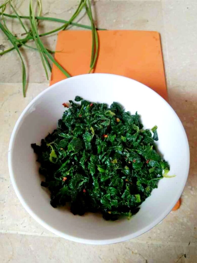 Mooli Patton Ki Sabzi (Raddish Green Stir Fry) - Food Recipe Diary