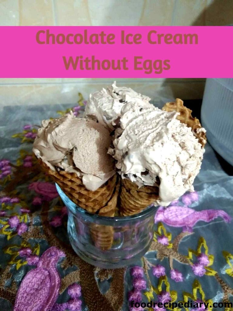 Chocolate Ice-Cream (Homemade Chocolate Ice Cream Without Eggs)