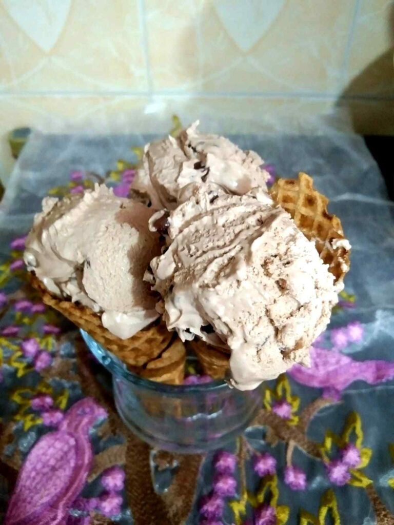 Chocolate Ice-Cream (Homemade Chocolate Ice Cream Without Eggs)