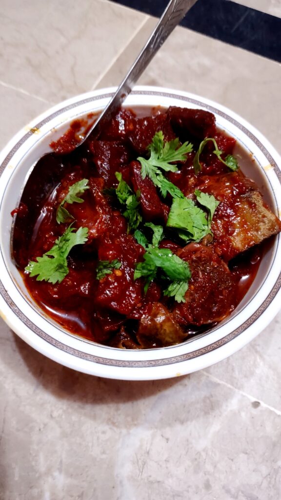 Chukandar Ghost (Mutton beetroot curry)
