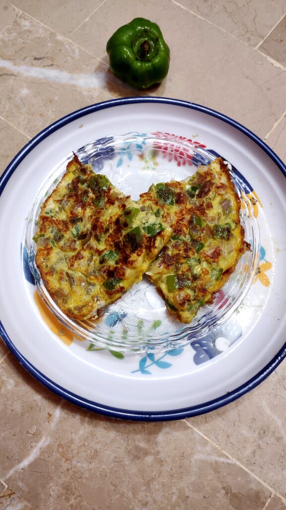 Capsicum Omelette (Bell peppers omelette)